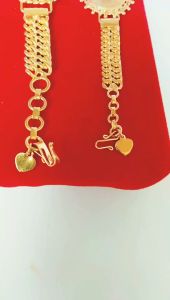Gelang Tangan Wanita Gelang Rupiah Tempahan Lapis Emas 24k