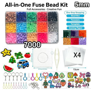 Melty Beads Ironing Beads Ultimate Craft Kit 5mm Melty Beads 24 Colors 11000 Pcs with Boards for Pixel Art Home Decoration Keychain Making Fun for Adults & Kids