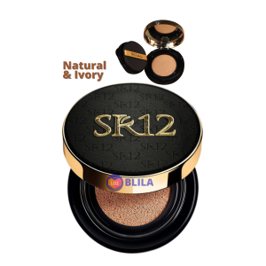 SR12 Perfect Cushion Foundation Bedak Natural Ivory 15gr Menutupi Flek Hitam Wajah GMP BPOM
