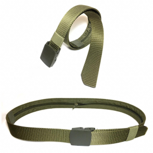 Ikat Pinggang Pria Sabuk Gesper Nylon Canvas Resleting Tactical Military Anti Metal Detector Belt