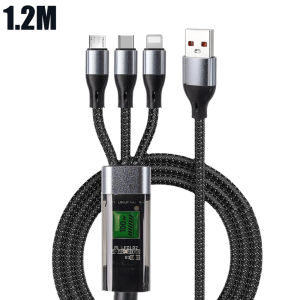 [Oppzan] Cáp Cáp sạc nhanh loại USB C 3 trong 1 100W 6A cho iPhone Realme Samsung Huawei 50 Pro Micro USB C cáp sạc dữ liệu Sạc