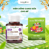 Viên Uống Canxi Sữa Cho Bé Healthy Care Kids Milk Calcium Hộp 60 Viên(HSD 08/2026)