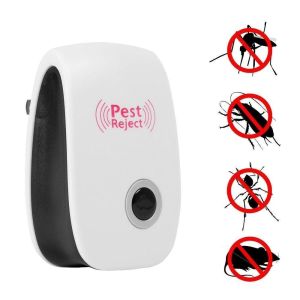 Pest Reject Alat Pengusir Tikus Paling Ampuh Di rumah - Ultrasonik Pest Repeller Original Asli - Alat Pengusir Serangga Elektrik - Alat Pengusir Nyamuk dan Serangga dan Tikus - Alat Pengusir Hama Kecoa dan Tikus di Rumah Alat Pengusir Tikus Elektric
