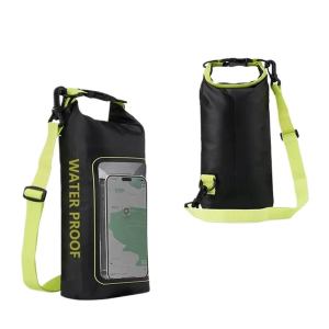 Waterproof Dry Bag 2L PVC Roll Top Touch Screen Window Diving Kayaking Beach Outdoor Gear