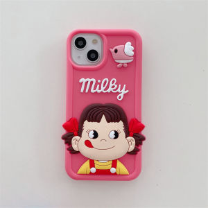 Zeallion Fashon Pink Baby Girl Soft Silicone Phone Case for [Apple iPhone 14 13 12 11 Pro Max] Protective Shockrpoof Phone Cover Shell