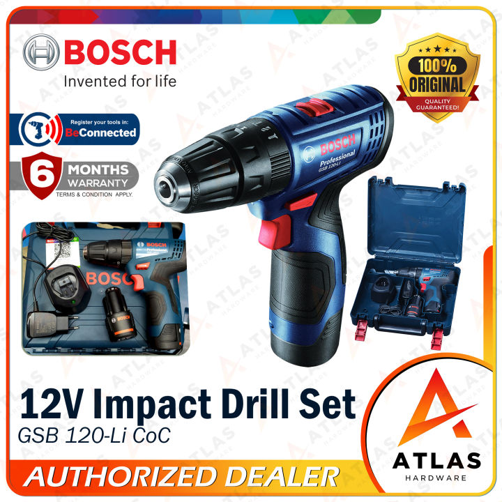 BOSCH GSB 120 Li Cordless Impact Drill 12V Set Lazada PH