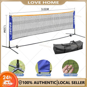 3M Easy Folding Badminton Rack Portable Standard Match Mobile Badminton Rack Outdoor Carrying