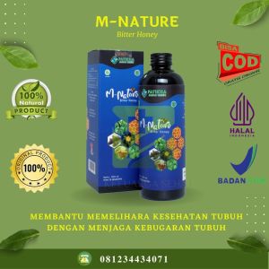 M NATURE 100ML ASLI PAHIT KESEHATAN LAMBUNG KOLESTROL REMATIK BPOM HALAL | M NATURE