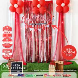 Dekorasi Backdrop Dirgahayu Republik Indonesia Background Paket Custom 17 Agustus