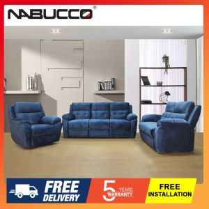 Delivery in West Malaysia Only]Recliner Sofa Set Nabucco 9563porary A)1R+23] [Can Choose Water Resistance Fabric or Casa Leather]