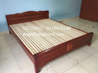 giường ngủ gỗ tràm 1m6x2m giá gốc xưởng