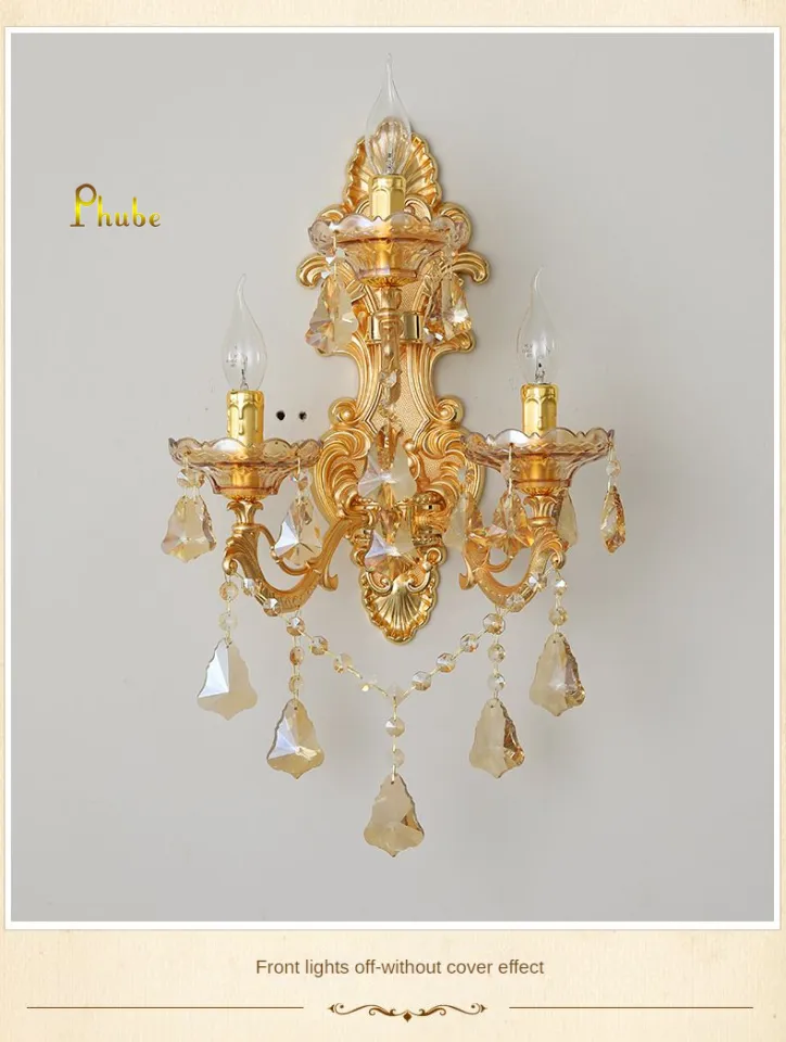 Brass and Crystal Candlestick Lamp - Luxury Lighting