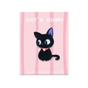 MIRELINA DIY Clothing Embroidery Patch Self Adhesive Cartoon Cat Badge Sticker Fahsion Waterproof Down Jacket Fabric Patch Clothing Accessories