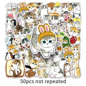 50pcs Cute Cat Stickers Laptop Pad Phone Luggage Guitar Fridge Diary Scrapbooking Bottle Kawaii Decal Sticker for Kids Toy