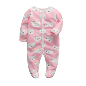 Baby Romper Newborn Pyjamas Baby Girls Boys Clothing Cotton Footed Sleep and Play 0-12M