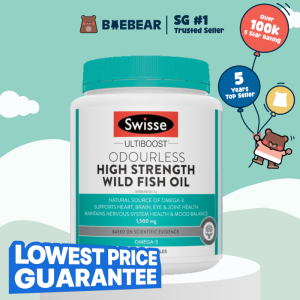 [Authorised Store] Swisse Ultiboost Odourless High Strength Wild Fish Oil 1500 Mg 400 Capsules 1000Mg 200-400 Capsules [Baebear.sg]