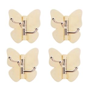 NOBLELYN 1/4PCS Plastic Butterfly Wall Hook Self Adhesive Waterproof Adhesive Wall Hook  No Drill Key Holder Hook Kitchen Bathroom Storage