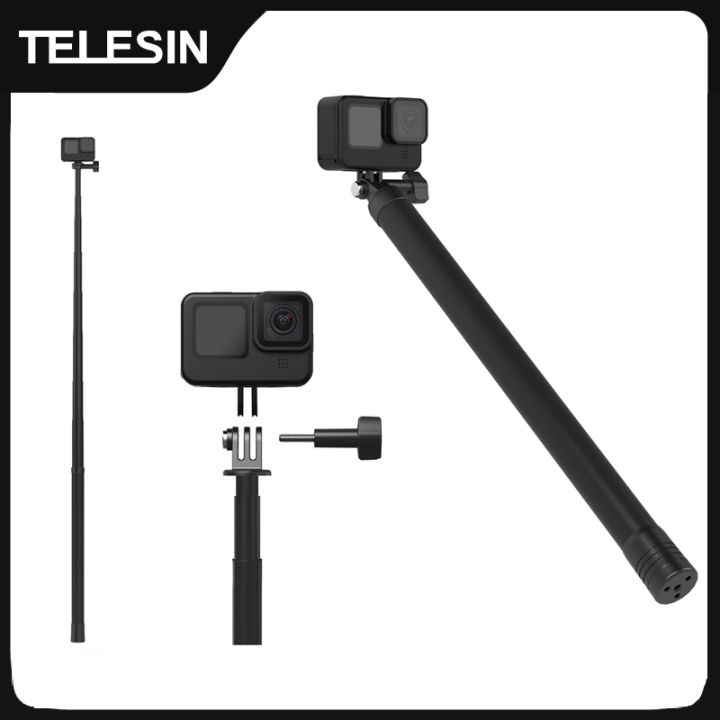 TELESIN 3M Ultra Long Monopod Carbon Fiber Selfie Stick For Gopro Hero  12 11 10 Max Insta360 One X One R Osmo Action Lazada