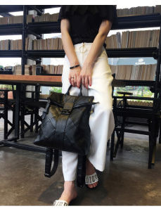 Soft Leather Backpack Womens Durable Anti-theft Large Capacity Travel Bag