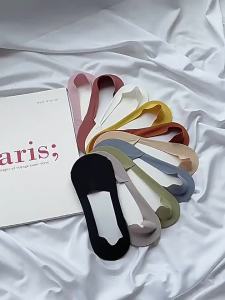 [Free Shipping] WomenS Summer Thin Cotton-Soled Boat Socks For High Heels Non-Slip Invisible Low-Cut Ice Silk Socks