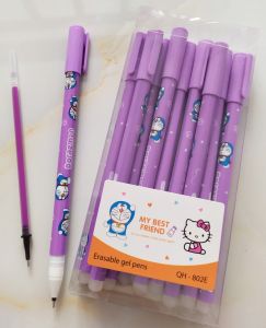 HỘP 12 BÚT XÓA ĐƯỢC DOREMON QH802 MỰC XANHTÍM TÙY CHỌN NÉT 0.38MM MỰC NHIỀU VIẾT ÊM SẢN PHẨM CHẤT LƯỢNG