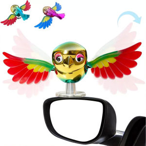 Funny Car Flying Bird Decoration Wind Powered Flapping Wings Auto Hood Ornament Motorcycle Styling Creative Exterior Accessories