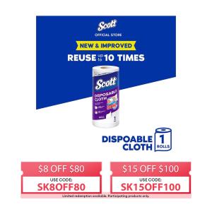 Scott Disposable Cloth Like Wipes Kitchen Roll - 1 Roll