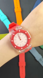 Silicone Strap + Transparent Case for Swatch x AP Royal Pop Watch Band