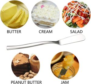 Stainless Steel Butter Knife Cheese Spreaders Jam Cream Dessert Cutlery Breakfast Toast Bread Knife Baking Scraper Jam Spatula