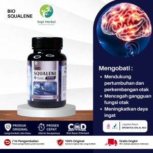 Obat Penguat Ingatan Obat Anti Otak Lemot Supelemen Penambah Daya Ingat Anak Nutrisi Otak Anak Cerdas Vitamin Otak - Bio Squalene