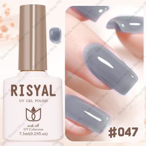 7.3ml RISYAL Nude Colors Gel Nail Polish UV/LED Soak Off Gel Long Lasting Nail Polish for Nail Art DIY Salon