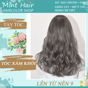 [HCM]kem nhuộm tóc tại nhà thảo dược màu xám khói- tẩy tóc- tặng kèm oxy