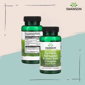 Swanson PH | Swanson Full Spectrum Turmeric Astragalus & Gotu Kola Complex 60 Capsules Promotes Immune Health Energy and Antioxidant Support as Well as Liver and Brain Function