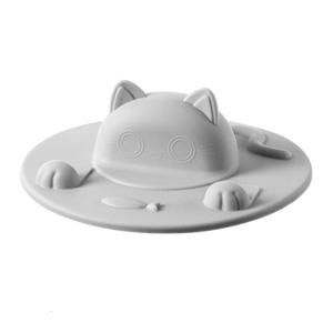 Lovely Cats Silicone Cups cover Strong Adsorption Mugs Lid Dustproof Airtight Cup Lid for Ceramics or Glass Cups Enduring