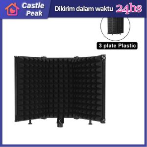 Adjustable Professional Peredam Suara Mic Busa Telur Microphone Wind Screen Vocal Booth Microphone Isolation Shield