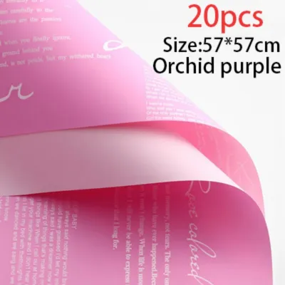 20pcs Two-color English Letter Flower packaging Korean style wrapping paper Gift Wrappers