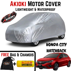 Akioki Nylon Car Cover Waterproof for HONDA CITY HATCHBACK with Storage Bag and Chamois