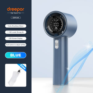 Dreepor Mini Fan Rechargeable Handheld Fan Portable Strong Wind 100 Gear High-Speed Adjustable Turbo Portable Handheld Fan for Outdoor Sports