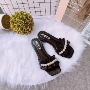 Sandal Heels Wanita Maisir selop mutiara rz 01