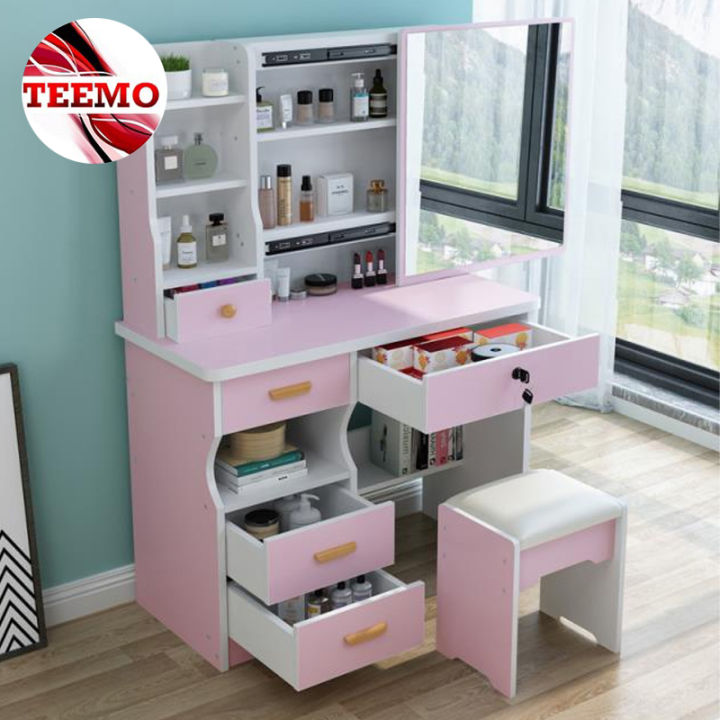 Teemo Dressing Table Small Simple Modern Makeup Table Economical Multi ...