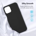 iPhone 14 (6.1") Liquid Silicone Smooth Matte Back Case (Black). 