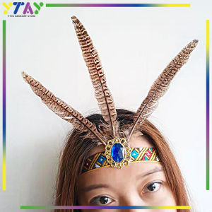 Bando Bulu Adat/Hiasan Kepala Bulu/Hiasan Tari/Hiasan Kepala/Topi Tari Bulu Dewasa/Bando Bulu /Aksesoris Tari