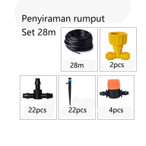 28m Peralatan Set Irigasi Air Taman Garden Watering Kit/Pengatur Waktu Irigasi Taman Pengontrol Air Tanaman Cerdas