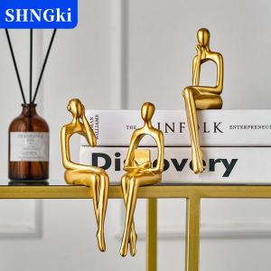 SHNGki Nhà Tư Tưởng bức tượng trừu tượng con số tác phẩm điêu khắc đồ trang trí nhỏ nhựa tượng nhà Vàng trừu tượng tượng văn phòng trang trí
