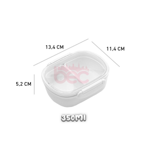 [BEC] Kotak Makanan Minimalis | White Bento Box Food Container Kotak Sayur Sekat