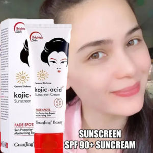 kojic sunblock spf50 face and body KOJIC ACID COLLAGEN WHITENING SUNSCREEN CREAM SPF 50 Face Whole Body  UV Protection Waterproof Against Sun Damage Moisturizer for Face