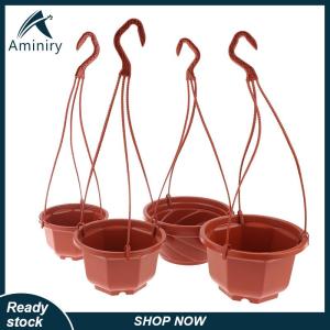Aminiry[Love sports] ตะกร้าพลาสติกห้อยกระถางต้นไม้พืชอวบน้ำภาชนะใส่ดอกไม้ตกแต่งสวนในบ้าน