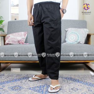 Celana Pria Panjang Hitam Polos Katun Perlengkapan Haji Umroh Murah