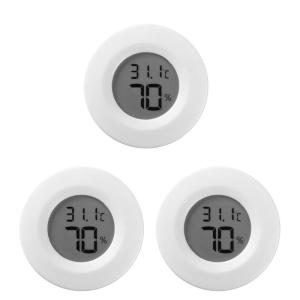 3Pack Mini Hygrometer Thermometers Indoor Outdoor Digital Humidity and Temperature Sensors Meter for Lab Terrarium