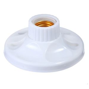 Đế Đèn E27 Đế Bằng Nhựa Tròn 115cm Ổ Cắm Ren Xoay Bằng Hợp Kim Và Gốm Điện Áp Định Mức 220V Dòng Điện Định Mức 10A